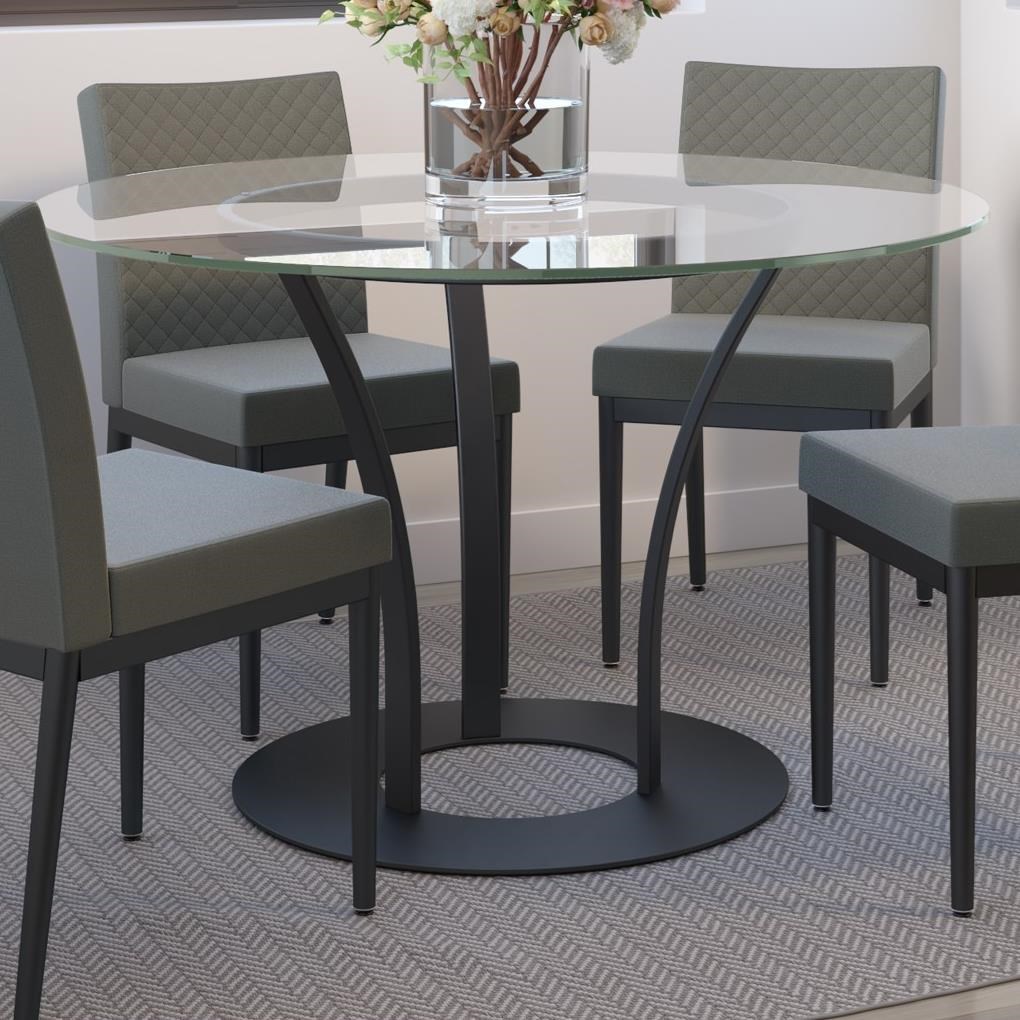 Amisco Urban Customizable Dalia XL Table with Glass Top SuperStore Kitchen Tables